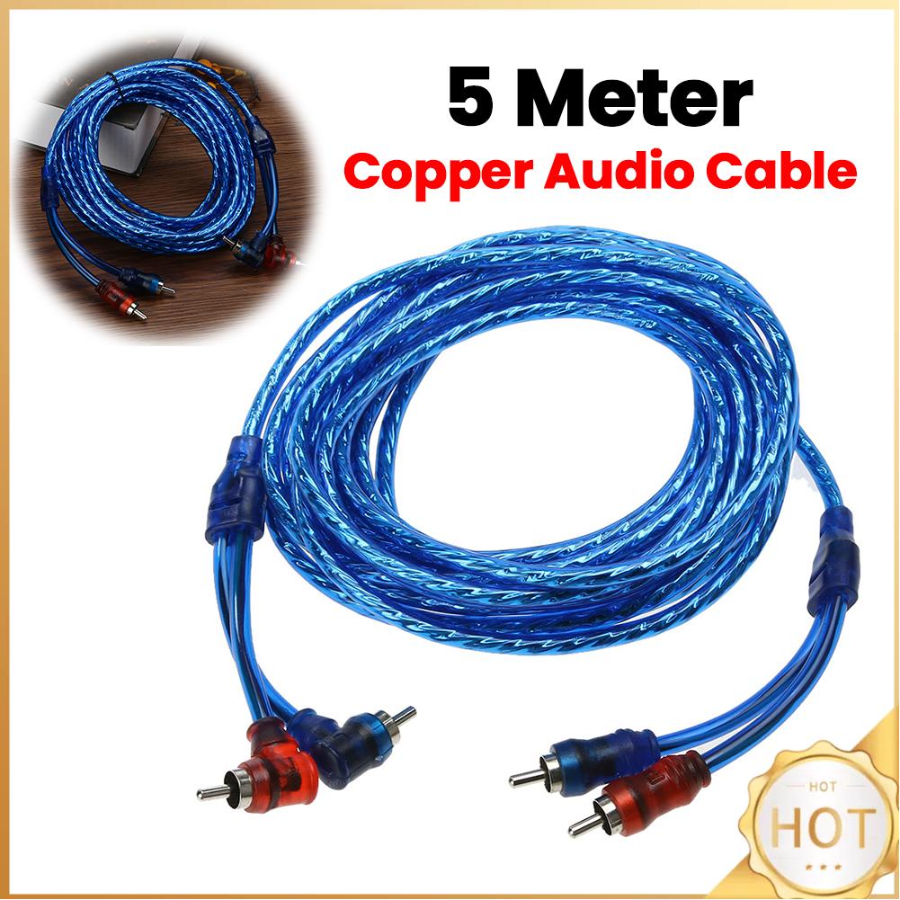 Audio Jumper Wire - Car Styling 5m RCA Interconnect Cable