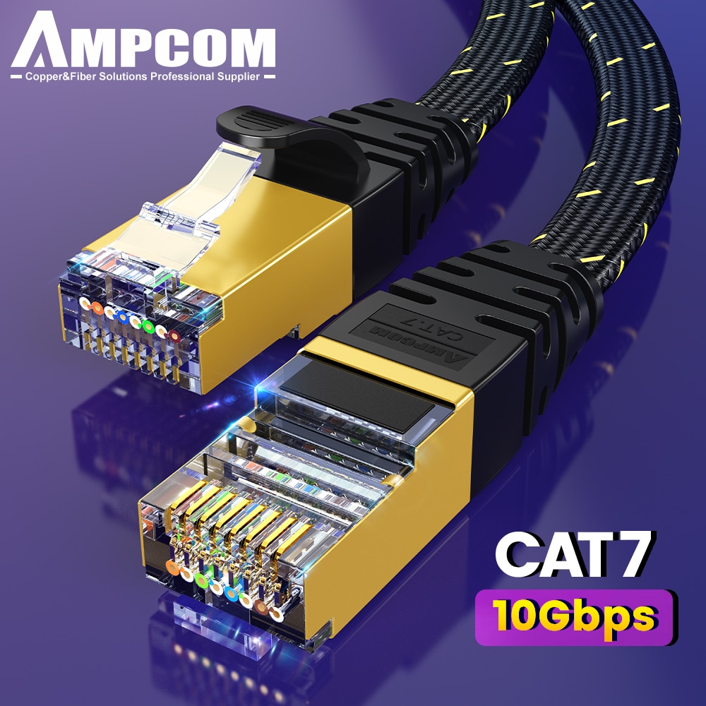 Rj45 Jack - Ampcom CAT7 cáp Ethernet phẳng LAN
