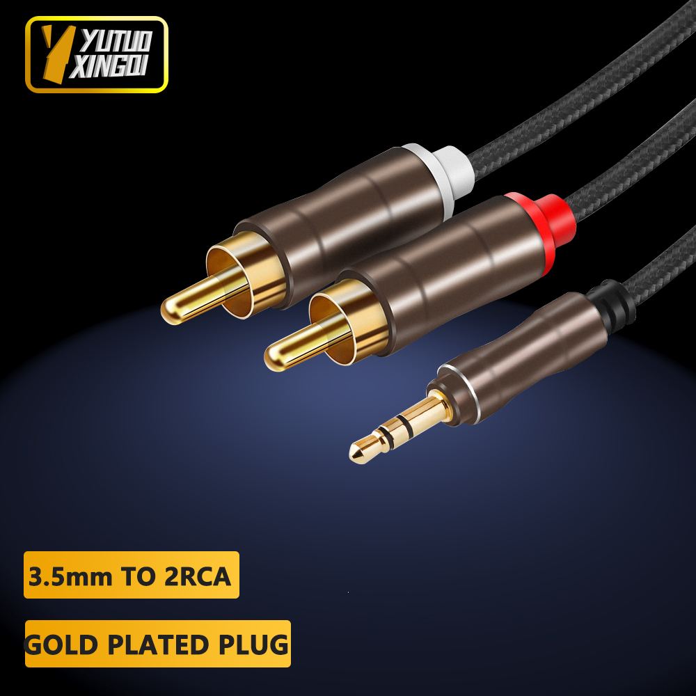 Audio Cable Rca - 3.5 mm To 2RCA Double Lotus
