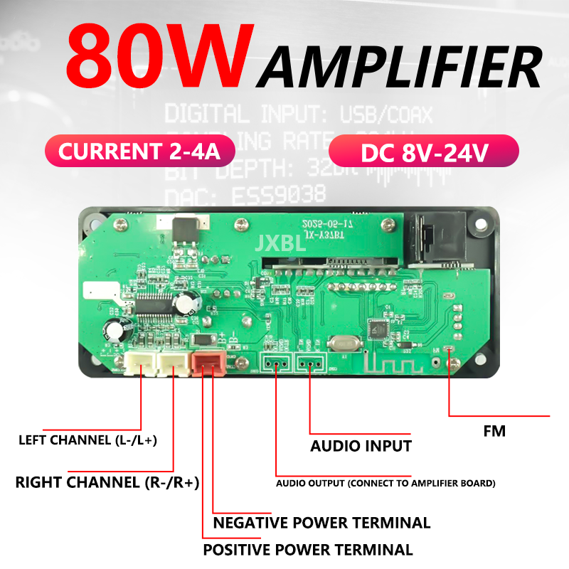 80W Bluetooth 5.0 MP3 Decoder  - đánh giá và giá Dac Board