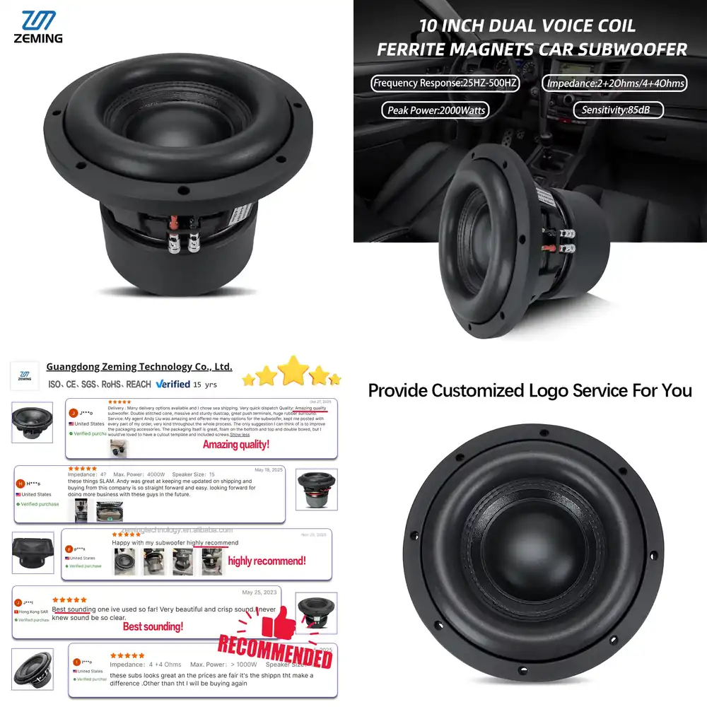Zeming Audio JZ-103 Car Subwoo - đánh giá và giá Woofer