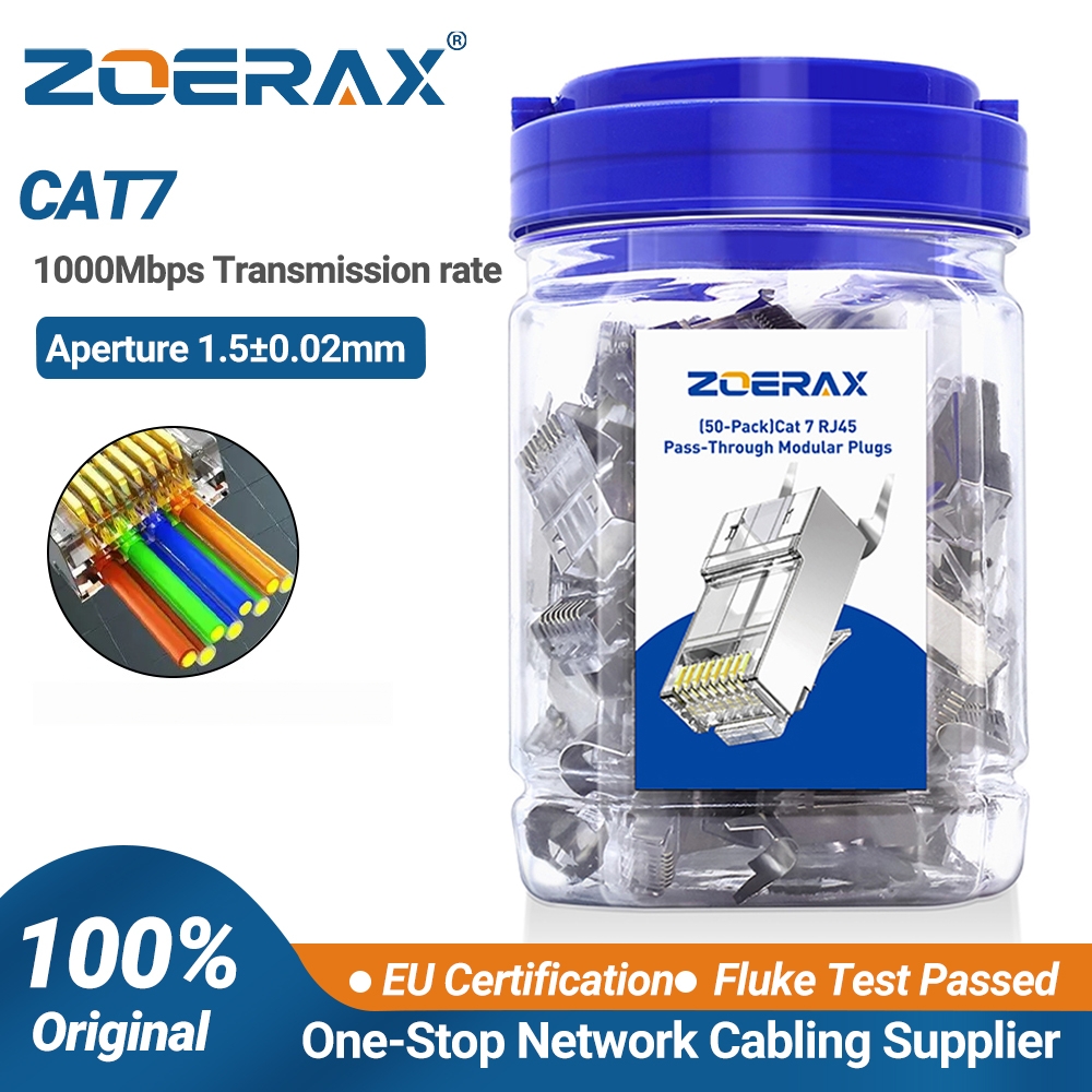 ZoeRax 50-Pack Shielded RJ45 C - đánh giá và giá Rj45 Jack