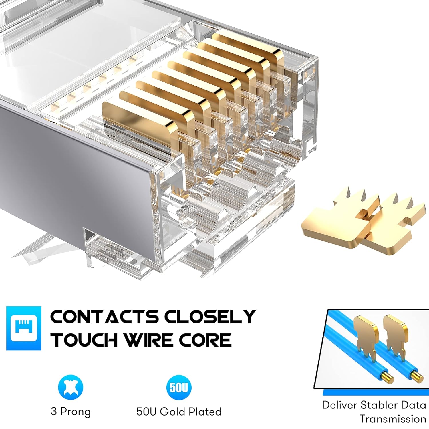 ZoeRax 50-Pack Shielded RJ45 C - đánh giá và giá Rj45 Jack