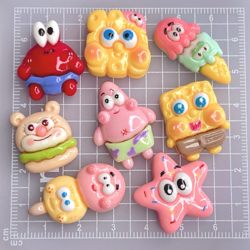 8PCS Kawaii SpongeBob SquarePa - đánh giá và giá Diy Headphone
